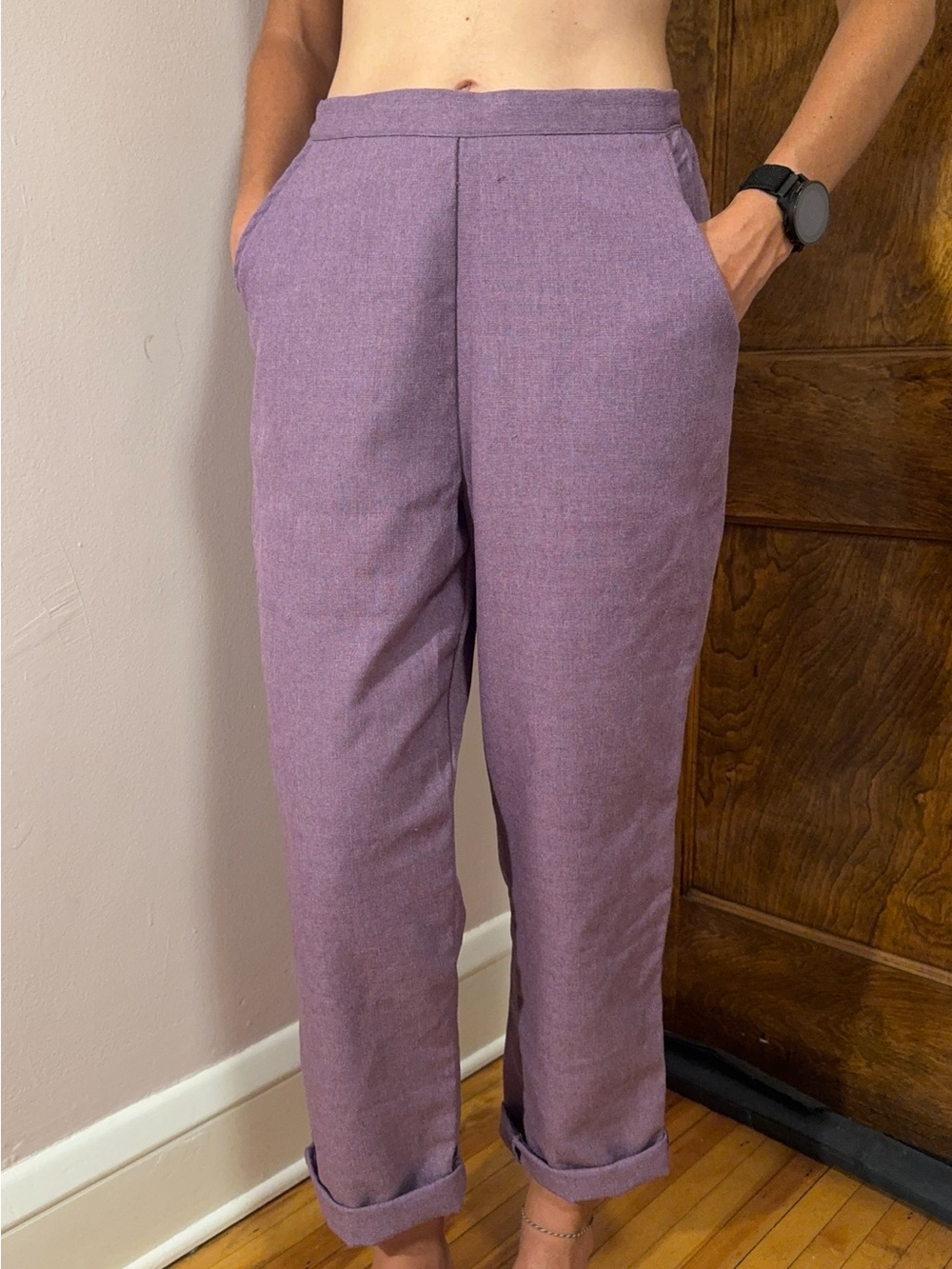 Salon Studio Lavender Straight-Leg Trousers